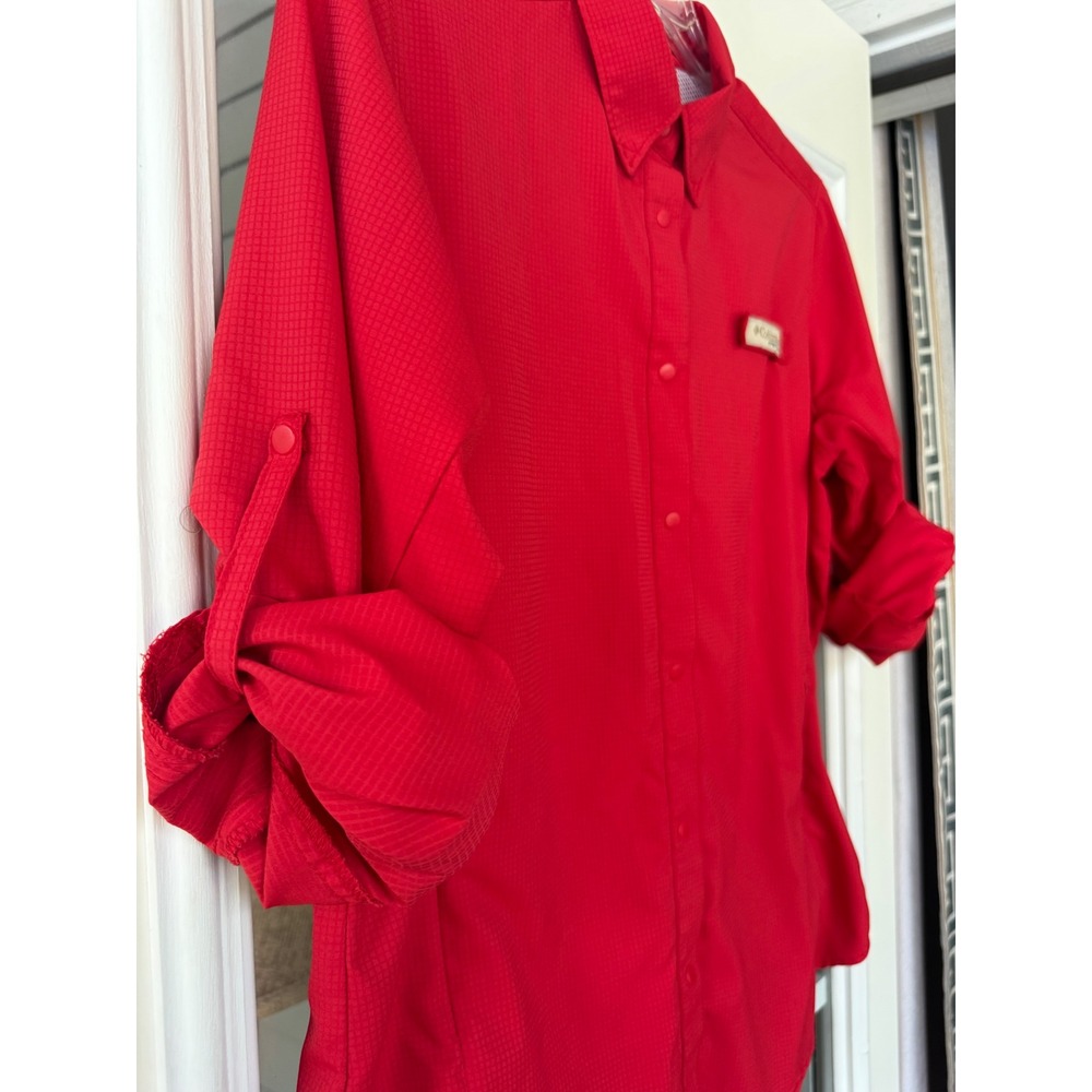 Columbia Sportswear PFG women's small red Tamiami II long-sleeve fishing shirt - Picture 4 of 10